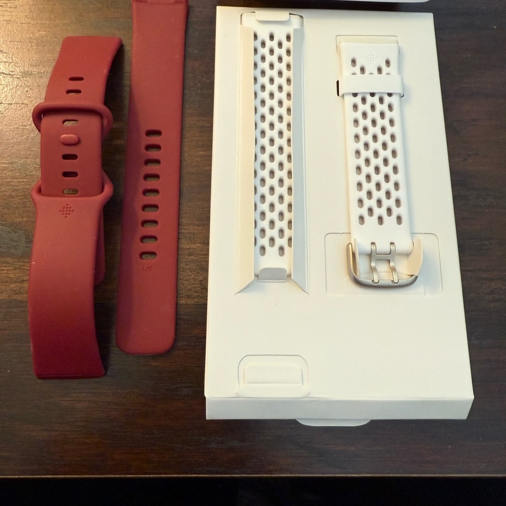 Fitbit Red Sport Band & White Sport Band - Picture 2 of 2